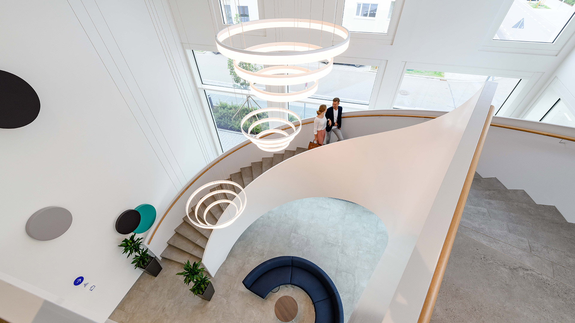 Modern stairs in the Holiday Inn Express Regensburg