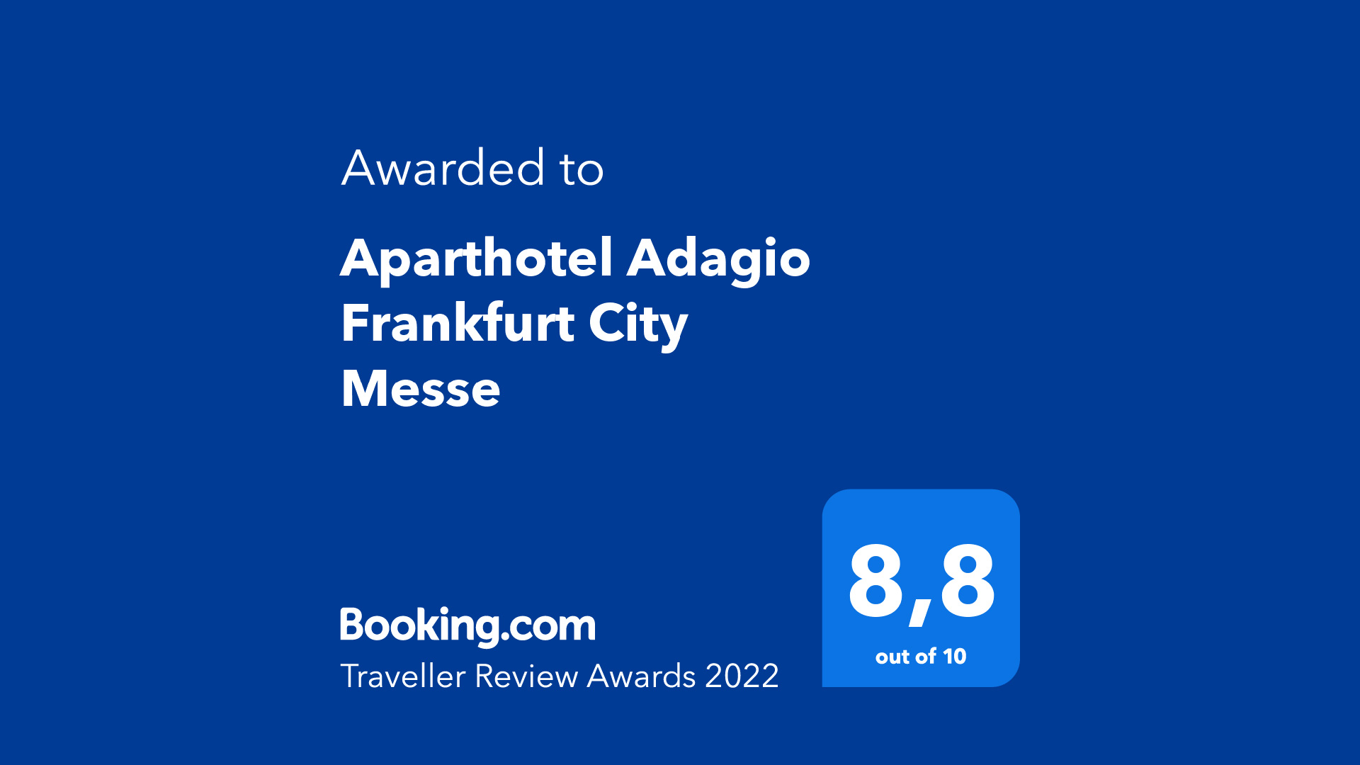 Aparthotel Adagio Frankfurt City Messe: Traveller Review Award 2022